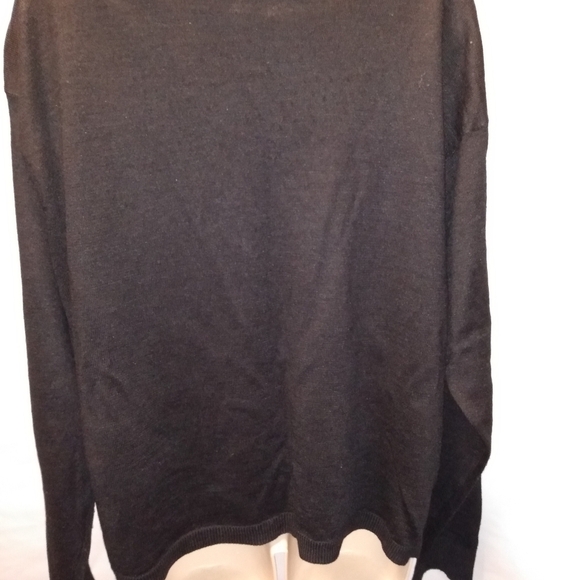 Stefano Basics Cardigan Sweater, 18/20, Black Sequin, Open front V-Neck, pre-own - Picture 2 of 5
